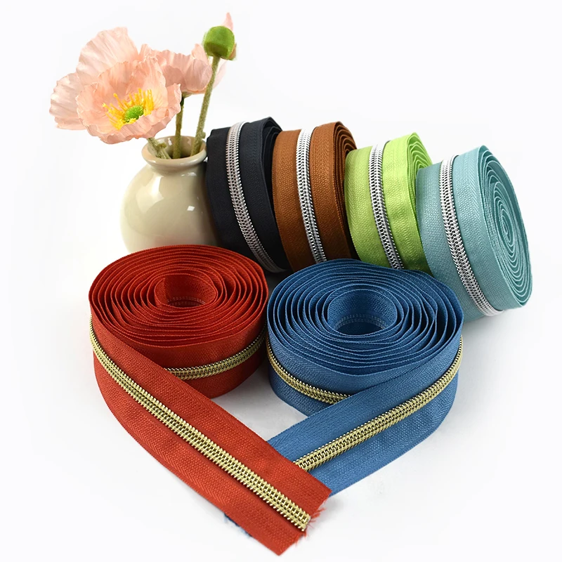

2/5/10/20M Zipper Closure for Bags 5# Sewing Zippers Tape Coil Roll Zips By The Meter Apparel Repair Zip Tailoring Accessories