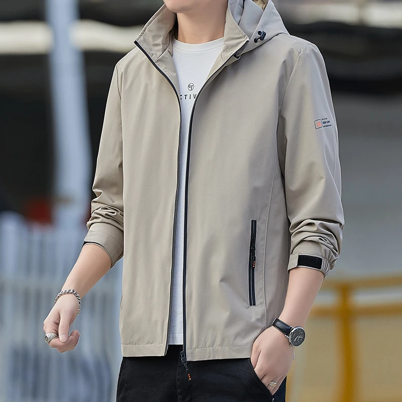 Men Fashion Jackets Spring Autumn Casual Zipper Coats Loose All-match Trend Long-sleeved Jacket Brand Male Hoodie Windbreaker