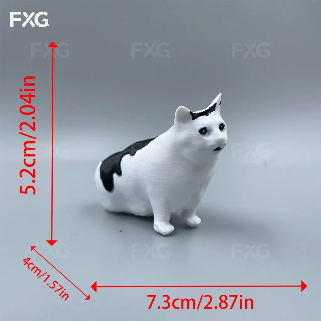 ของตกแต่งรูปแมวสีดำ-ขาว 1 ชิ้น รูปทรงแมวสุดสร้างสรรค์ ดีไซน์ภาพแมวและสีหน้าแปลกประหลาด