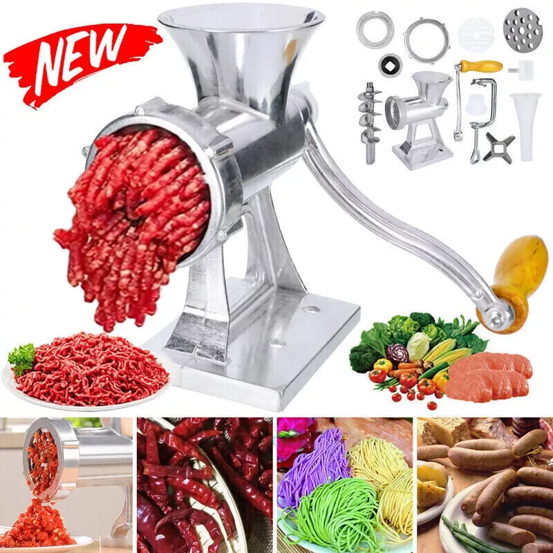 

Meat Grinder Mincer Stuffer Manual Sausage Filler Sauce Maker Machine