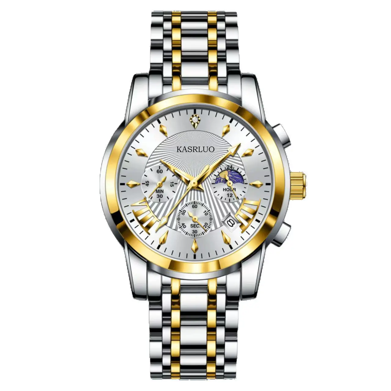 

Мужские высококачественные полые автоматические деловые часы, светящиеся водонепроницаемые кварцевые часы