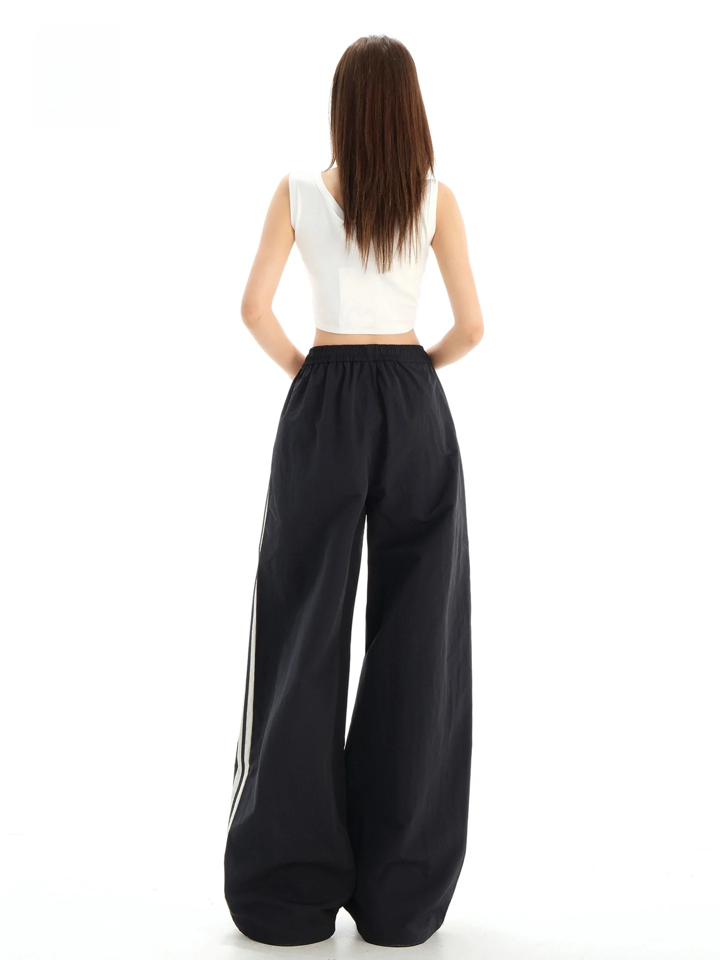 American Women's Sle High Waist Wide Leg Casual Trouser. - Image 4