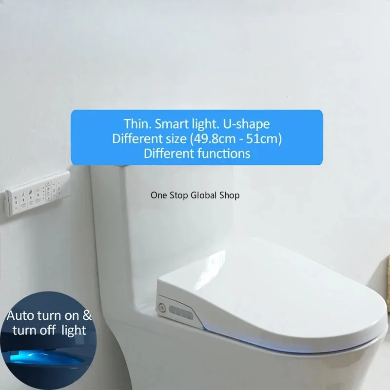 

EcoFresh D U-shape toilet seat Electric Bidet cover night light intelligent bidet sprayer heat clean dry Massage