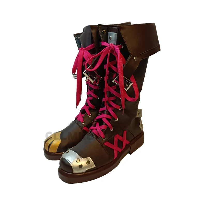 LOL Arcane Jinx Cosplay Boots Props Shoes Halloween Party Accessories Leather Boots Costume Footwear Any Size for Unisex
