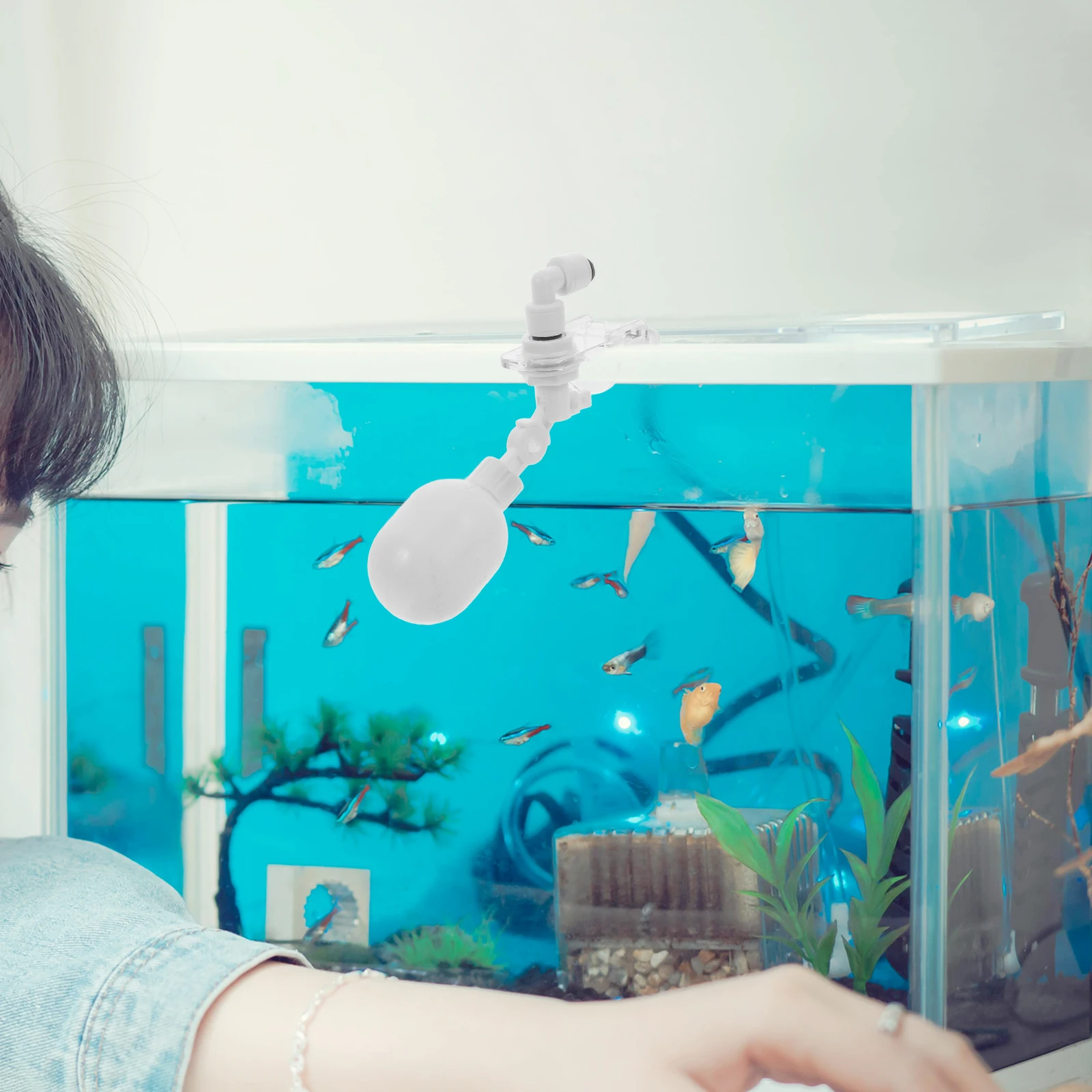 

Aquarium Automatic Controller 15Cm Adjustable Fish Tank Float Durable Easy Installation No Electricity Floating Controller Water