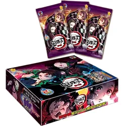 Anime Demon Slayer Card Anime One Piece Naruto Cards Action Figure Family Table Playing Collection Box Cards Children Toys