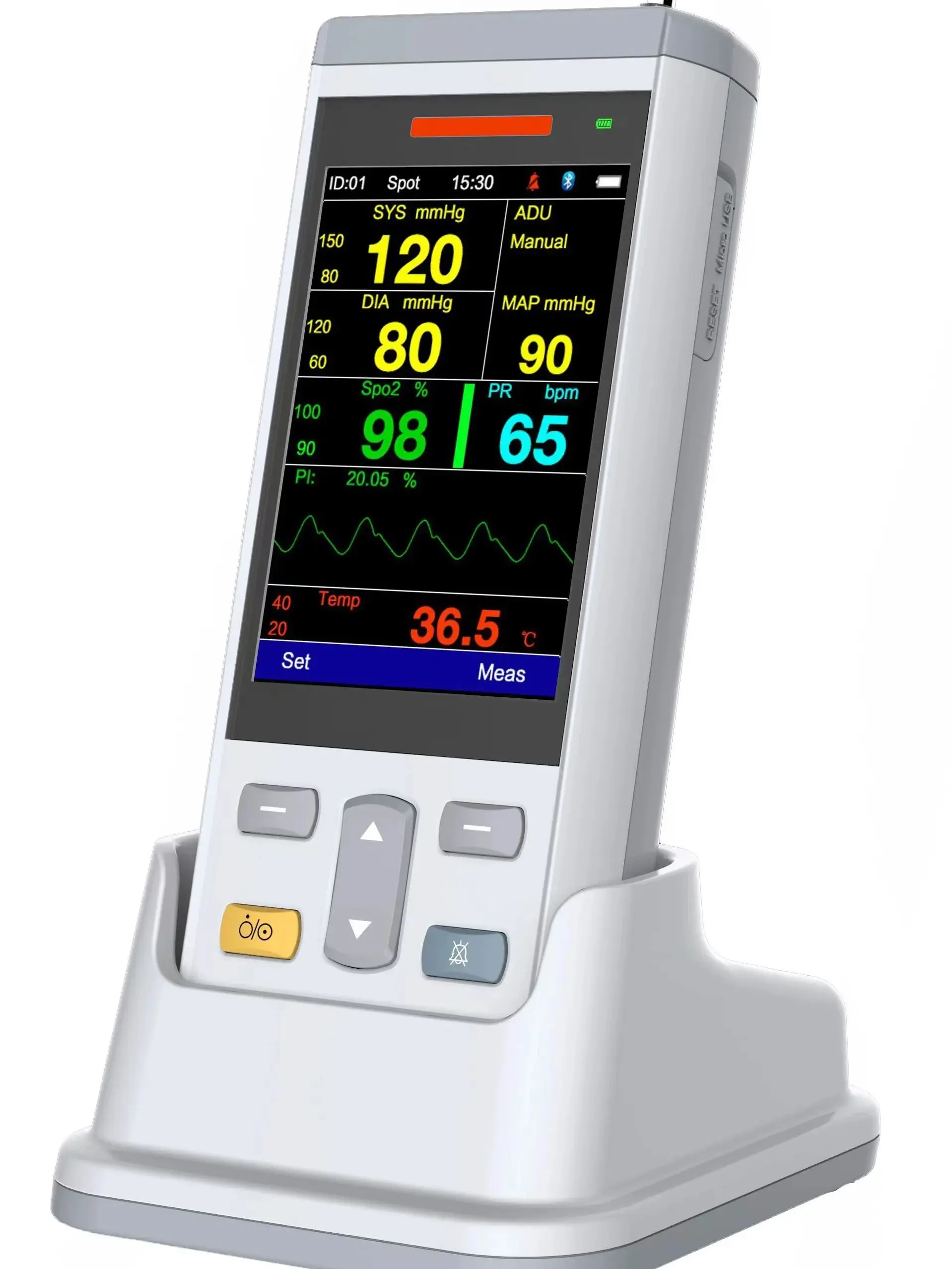 

PC100SV Animals Veterinary Pulse Oximeter with SPO2,TEMP Pet Multi Parameters Handheld Monitor