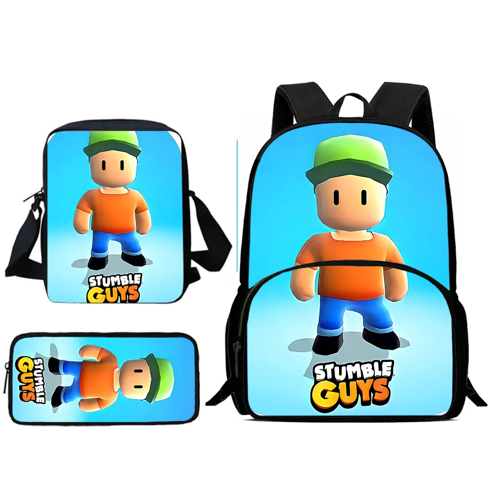 3Pcs Set For Stumbles Guyss Child Backpacks Shoulder Bag Pencil Case Pupil Large Capacity School Bags for Boys Girls Best Gift