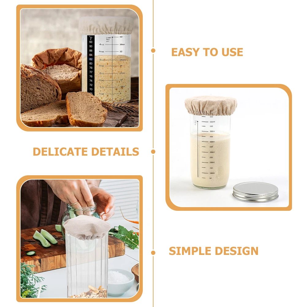 

6pcs Fermentation Jar Cloth Lid Wide Mouth Storage Caps For Glass Jars Canning Lids Kitchen Jar Protectors Bottle Covers