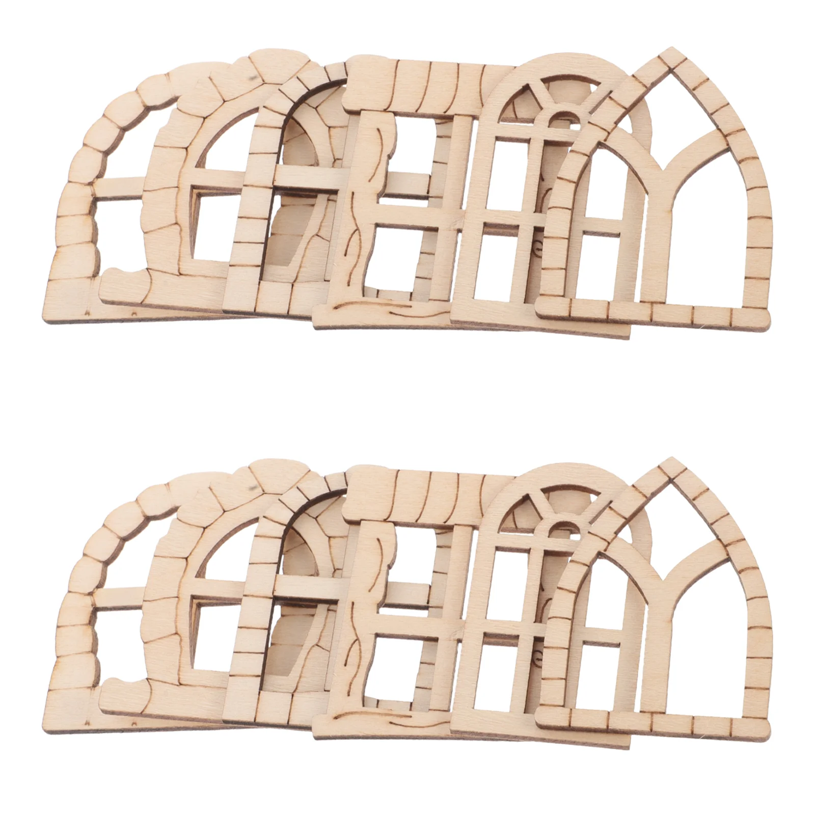 

Mini Fairy Window Craft Kit Unfinished Wooden Miniature Door Accessories for Kids Decor Garden Dollhouse Supply Set