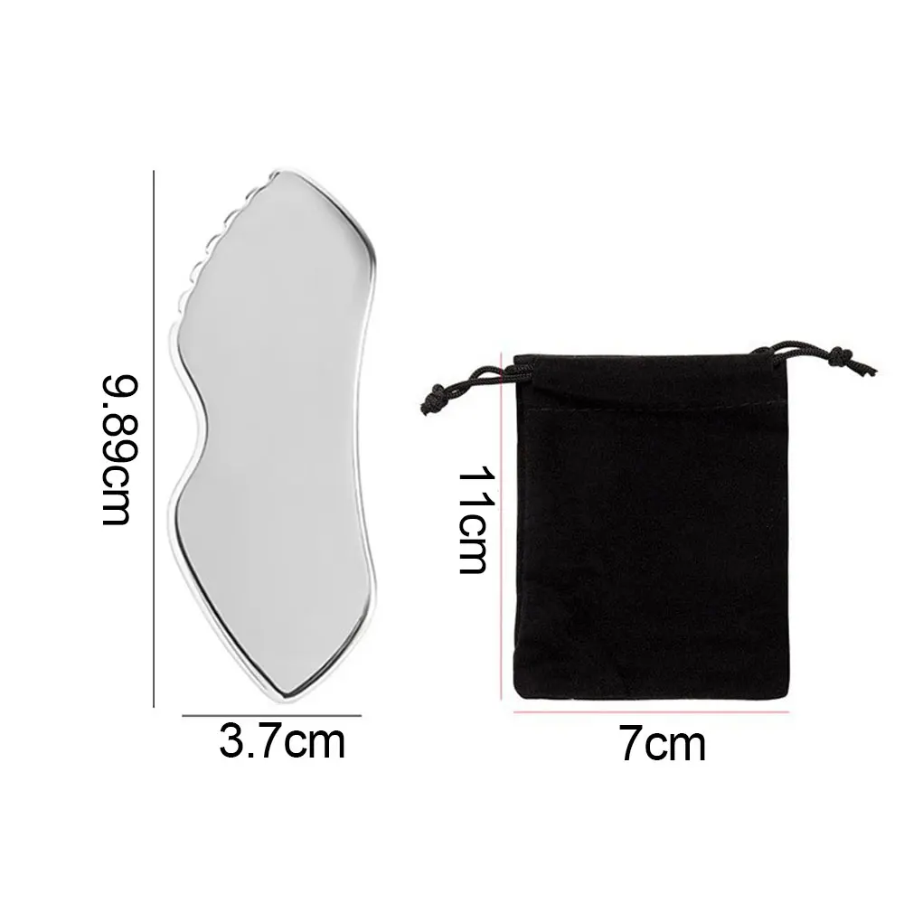 Stainless Steel Gua Sha Scraper Massager For Face Neck Body Guasha Massage Tool Facial Skin Care Guasha Board Smooth & Durable