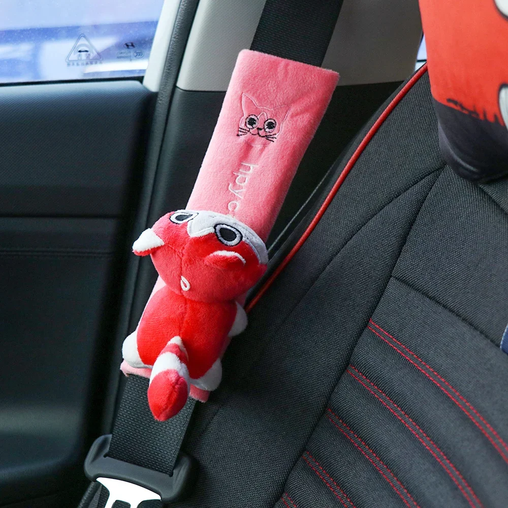 1pcs Car Safety Belt Cover Pads Universal Auto PU Leather Shoulder Cushion Protector Vehicle Seat Strap for Women and Children image 4