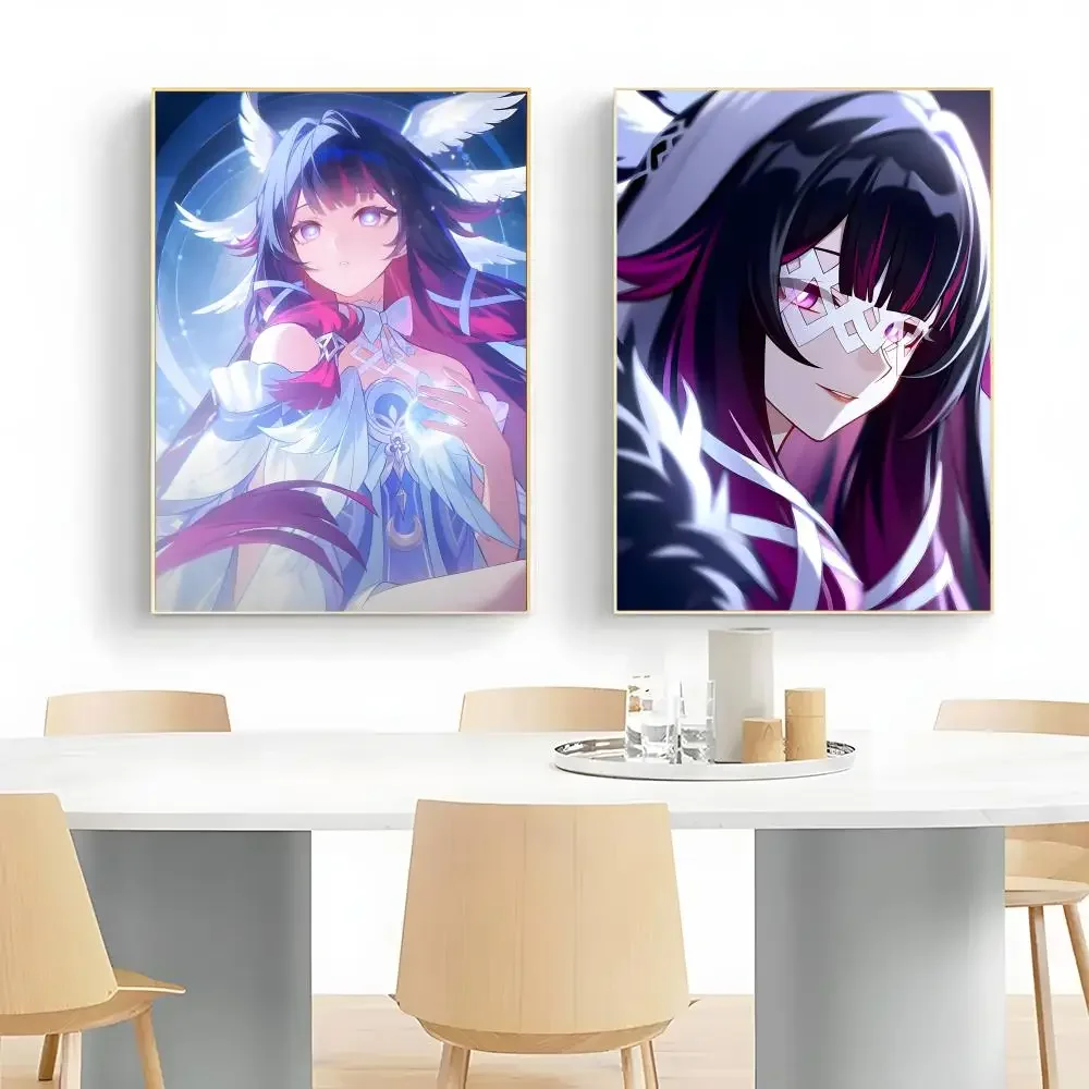 fatui game female character G-Genshin Impact Columbina Poster Wall Art Print Decorative Mural Home Decor Gift Unframed