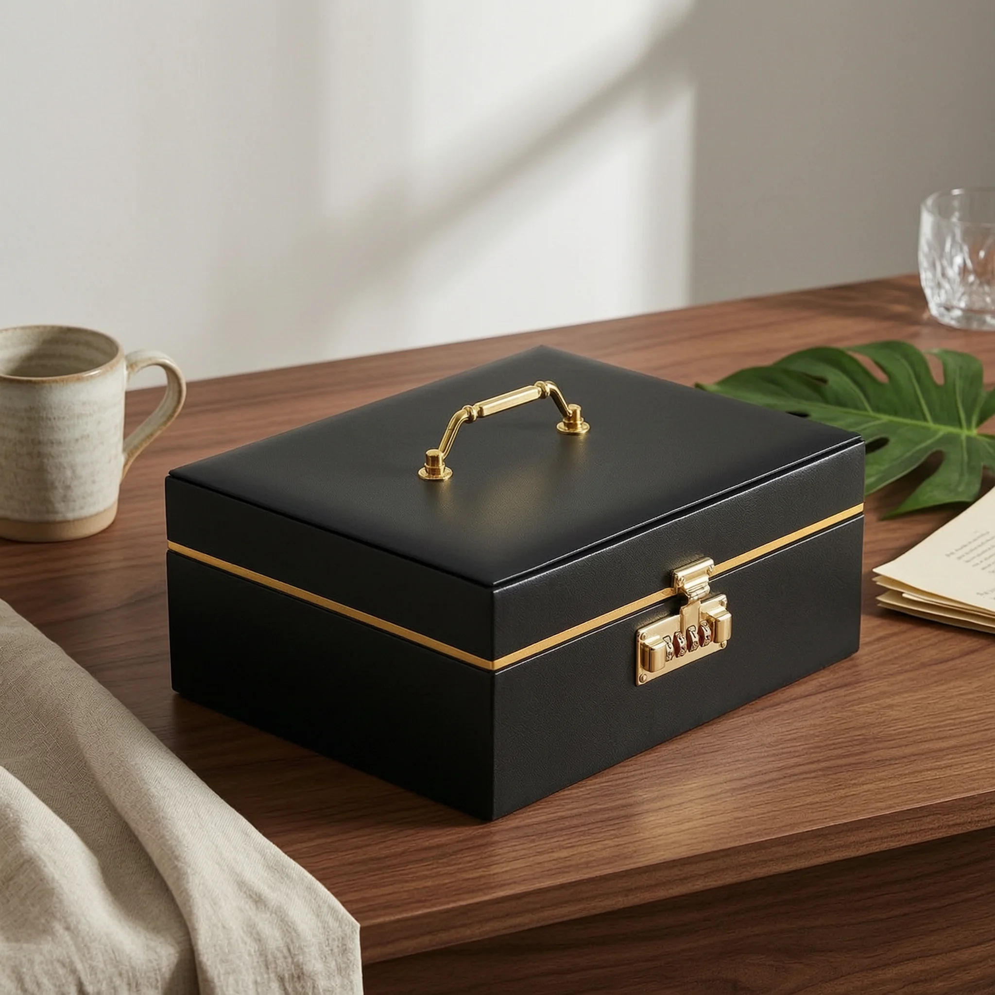Jewelry Storage Box Lockable Jewelry Box with Lock Long-Lasting Elegant for Travelers