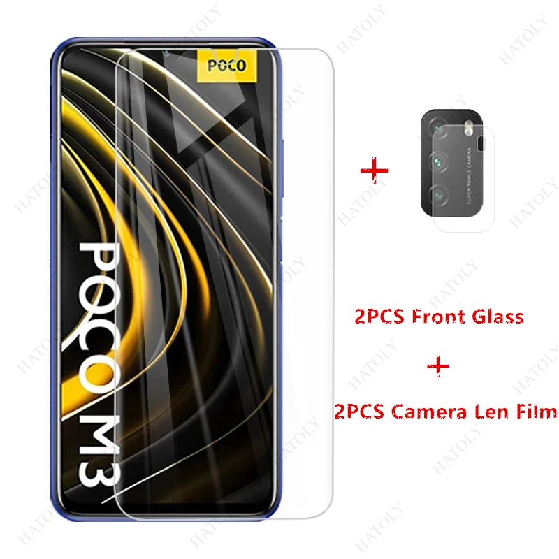 Glass for Xiaomi Poco M3 Tempered Glass for Xiaomi Poco M3 X3 NFC Redmi Note 9S 9 Pro 9A 9C Mi 10T Lite Film Screen Protector