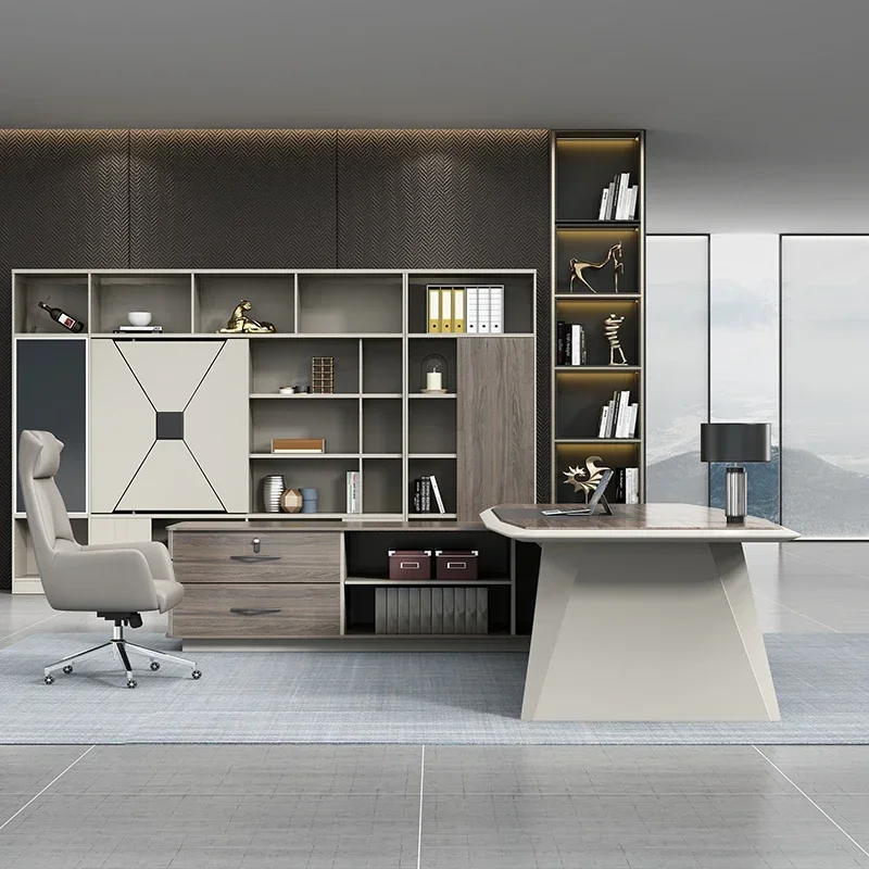 Durable Fashion Manager Office Desk and Chair Modern Creative Boss Desk Large Class Desk Minimalist Premium