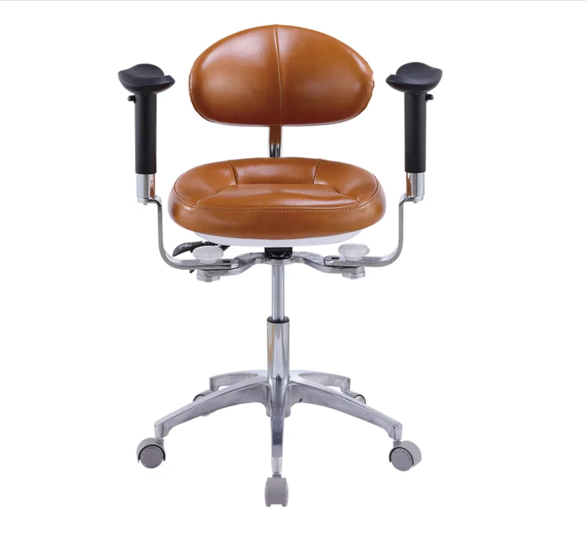 Dental Doctor's Stool with Backrest Doctor Assistant Chair for Hospitals Luxury Dentist Chair for Dental Surgery