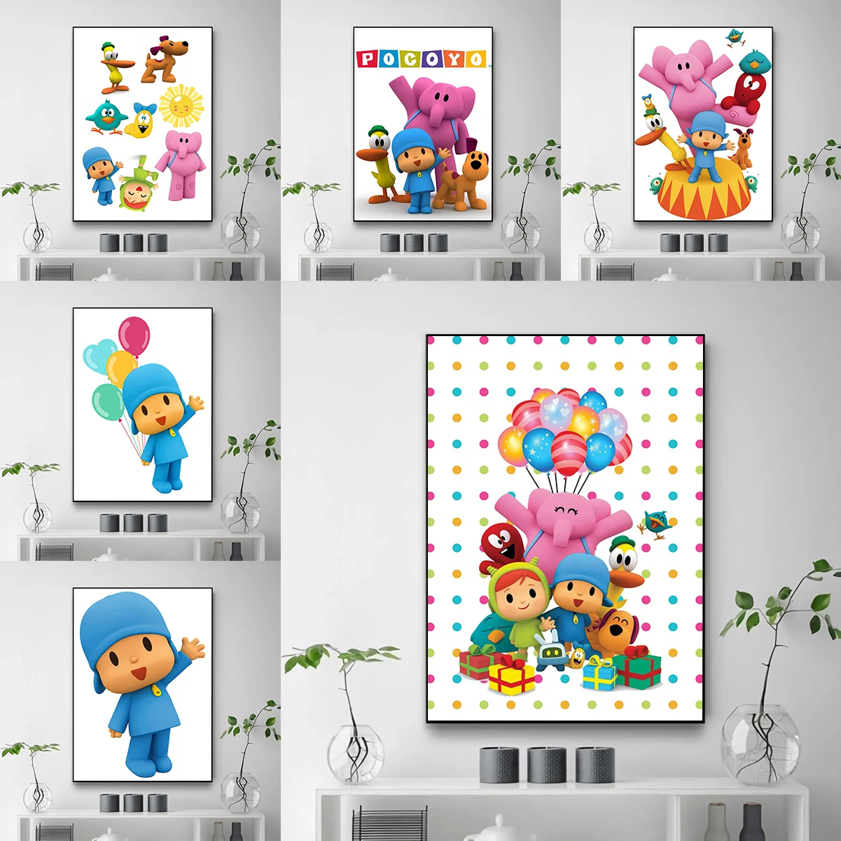 

Cartoon Plush Dolls P-POCOYO Poster Pictures Wall Decoration Items Modern Living Room Paintings Minimalist Bedroom Decor