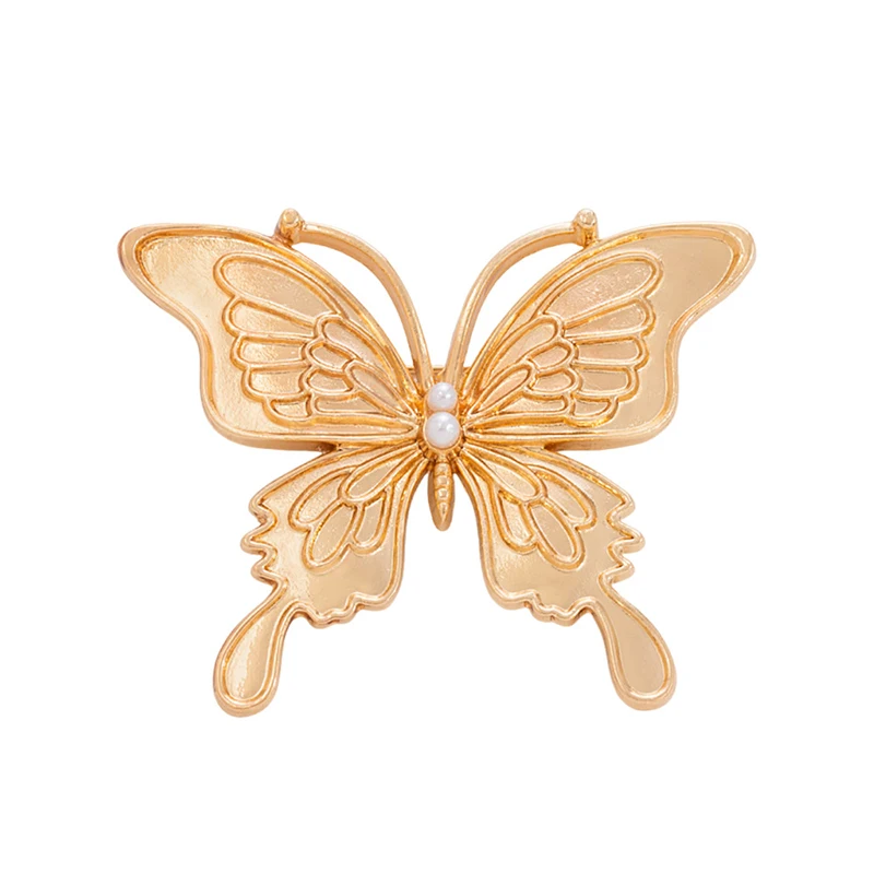 10pcs Brooch Alloy inlaid brooch with bamboo leaf butterfly and moth inlaid base support accessory