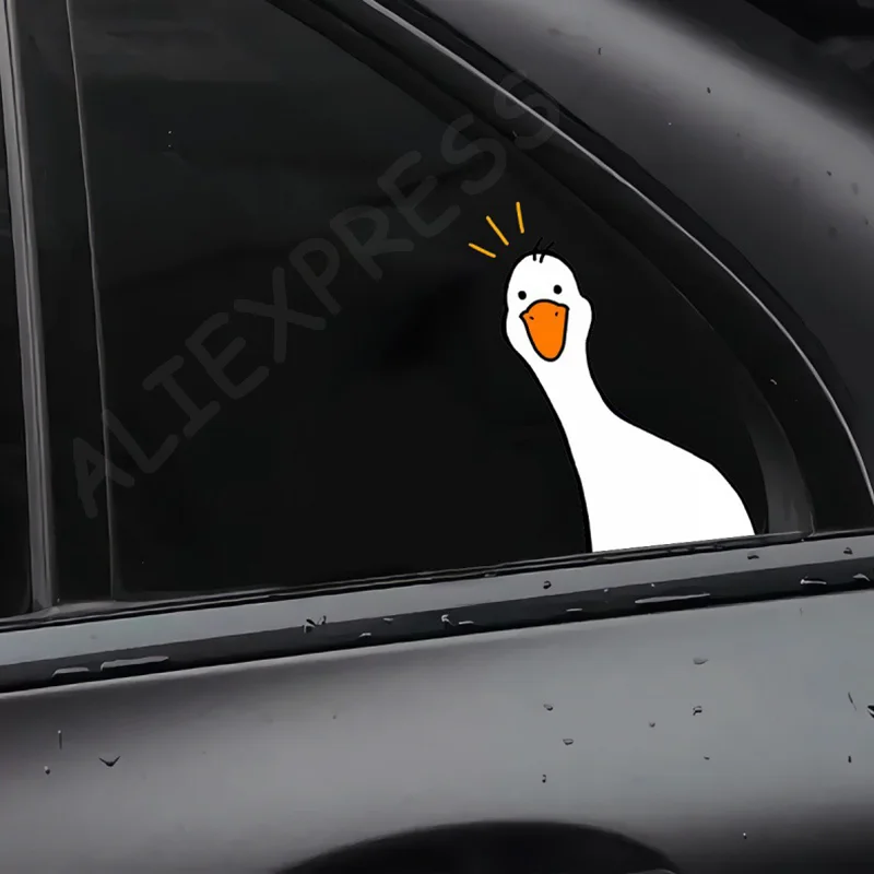 New Creative Waterproof Durable PVC Funny Duck Decorative Car Stickers For Car Truck Adorable Window Car Body Sticker