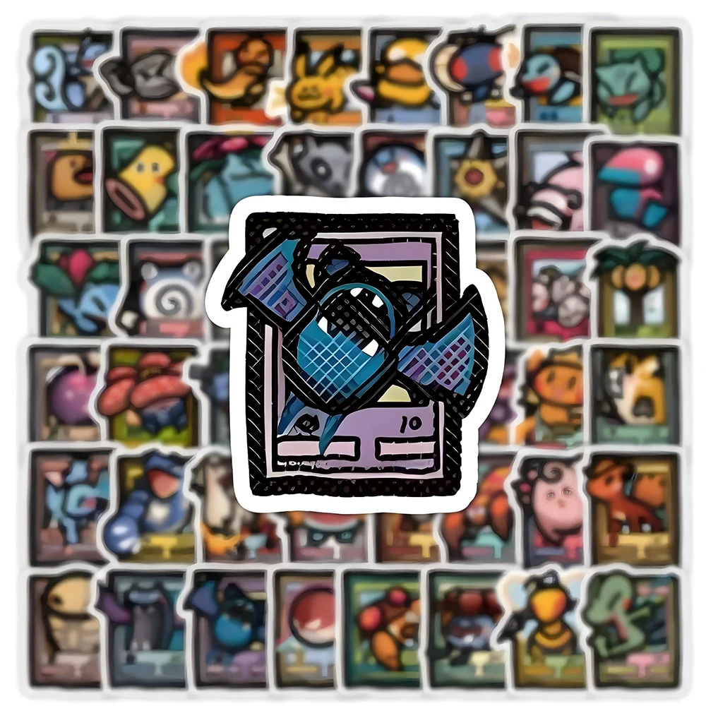 10/30/50/103 Stück Pixel-Style Anime Pokemon Graffiti-Aufkleber für Laptop Handyhülle Wasserfeste Niedliche Charmander Squirtle Sticker – Detail 3