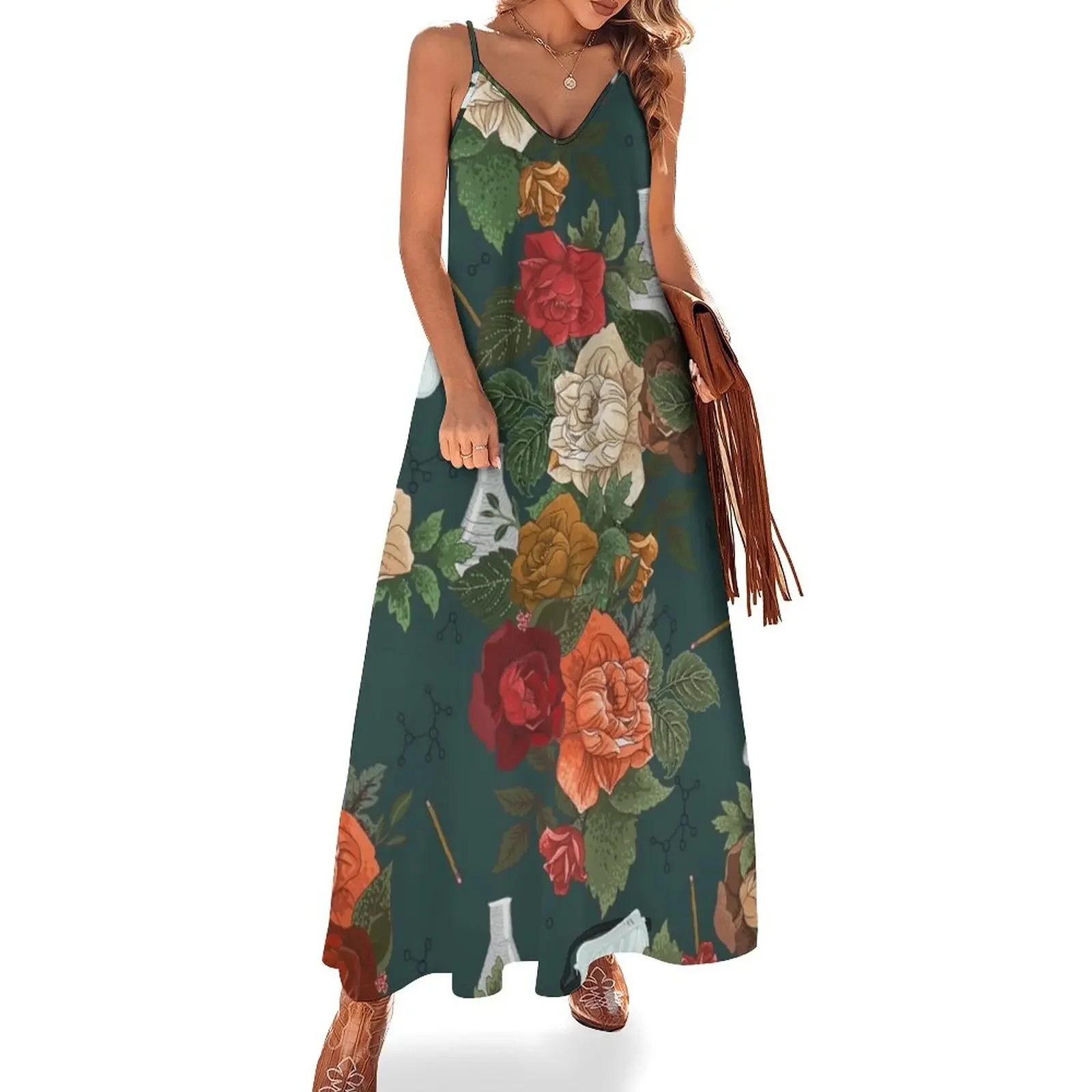 

Chemistry Floral Sleeveless Dress Women's clothing women's summer dress 2025 chic and elegant evening dress Woman dresses
