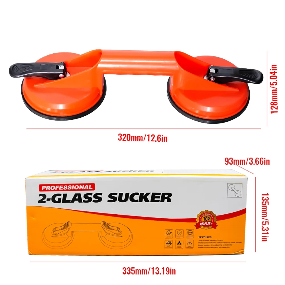 Vakuum-Glassaugnäpfe mit ABS-Griff & Mehrfach-Saugnapf-Design Schwerlast-Hebewerkzeug für Bodenfliesen und Windschutzscheiben-Anwendungen – Detail 8