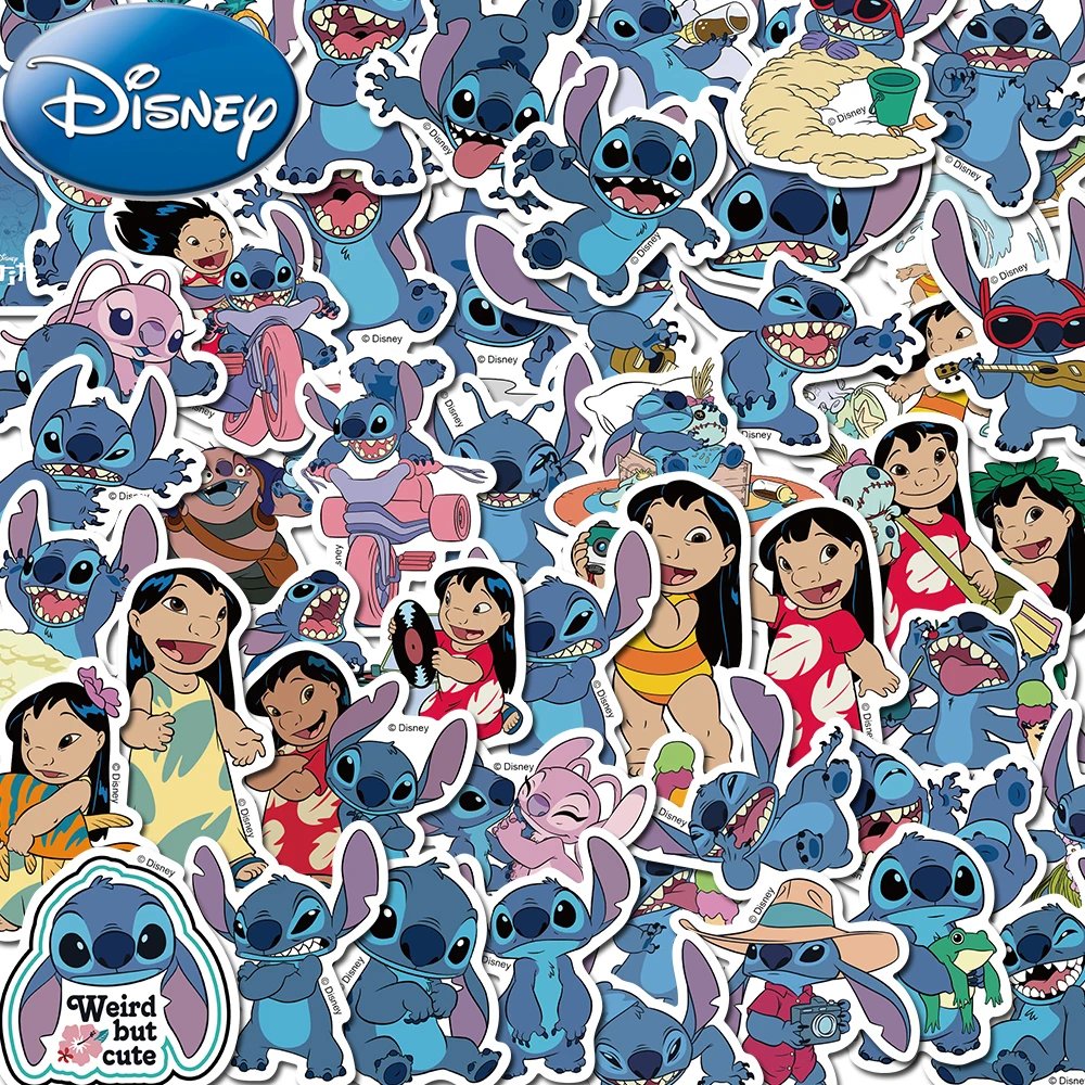 10/30/50pcs Funny Cute Disney Stitch Anime Stickers Cartoon Kid DIY Sticker Toy Water Bottle Phone Case Notebook Graffiti Decals