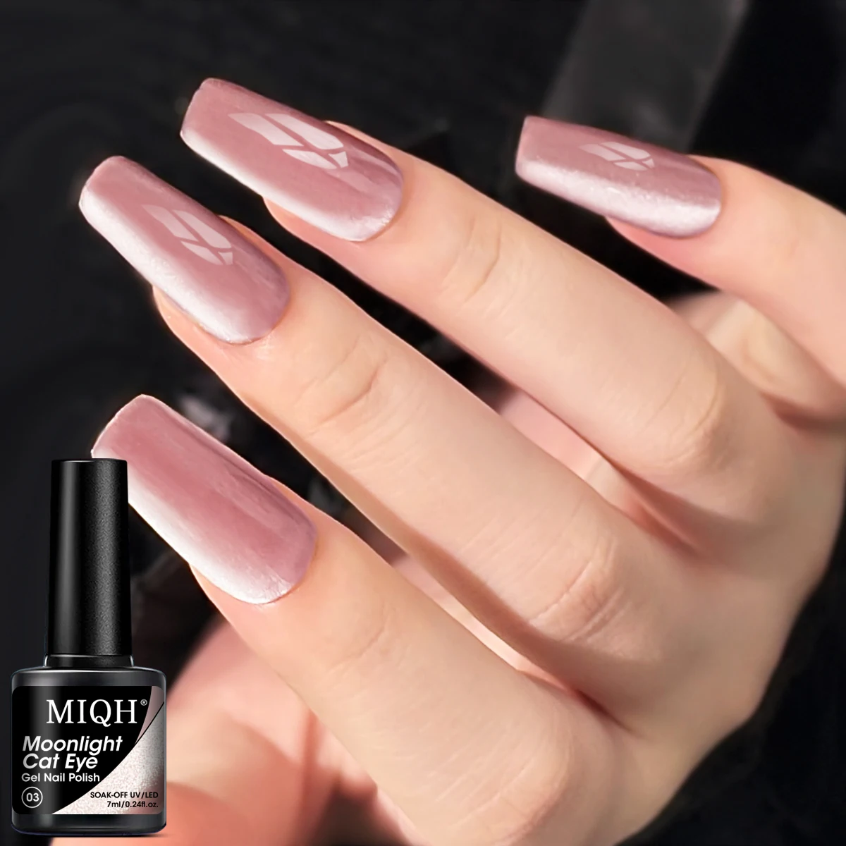 7ml Cat Eye Gel Moonlight Nail Polish Magnetic Nail Polish Gel Silvery Glitter Mirror Glass Milkshake Cat Eye Gel Polishing Holo