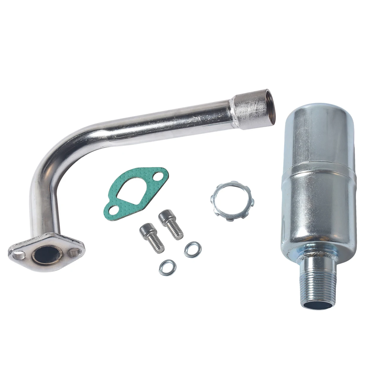 Exhaust with Muffler For Coleman Powersports CT200U 212cc 196cc/6.5HP Gas Mini Bike and Go Kart