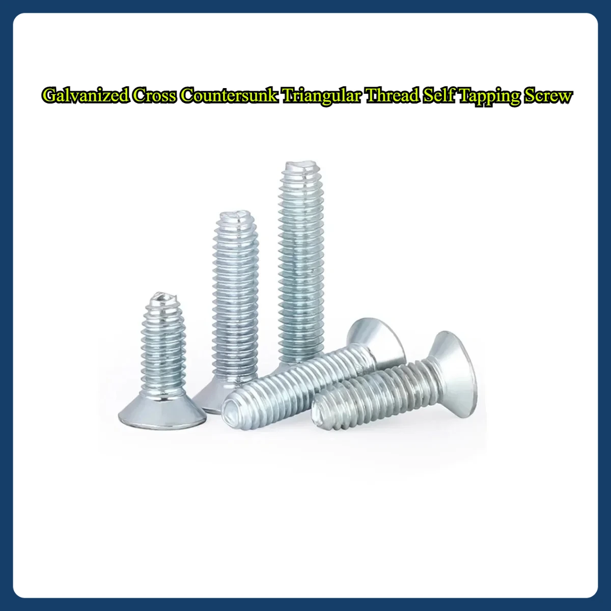 

Galvanized Cross Countersunk Triangular Thread Self Tapping Screw/Hardened Flat Head Self-Locking Bolt M3M4M5M6