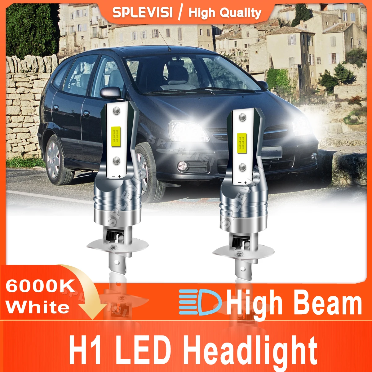 2x H1 CSP Chips Blub Led Headlight High Beam 90W 6000K White For Nissan Almera N16 2000 2001 2002 2003 2004 2005 2006 2007 2008