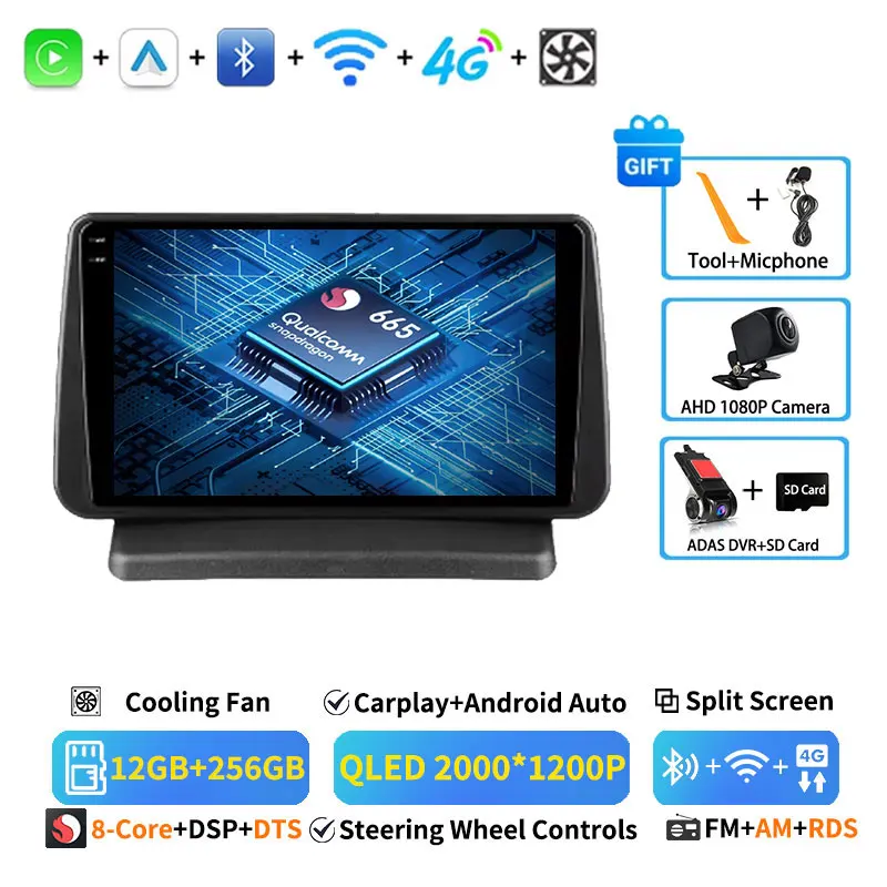 Draadloze Carplay Android 15 voor Nissan Note E11 2005 - 2013 Stereo 360 Camera Autoradio BT GPS WIFI 4G LTE DSP Videospeler RDS - afbeelding 1