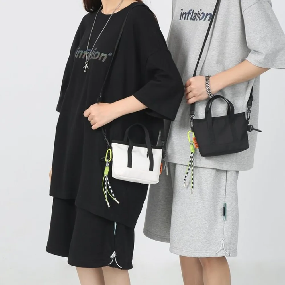 

Small Large Capacity Men's Crossbody Bag Nylon Portable Mobile Phone Pack Solid Color Coin Pouch Single Shoulder Bag Male