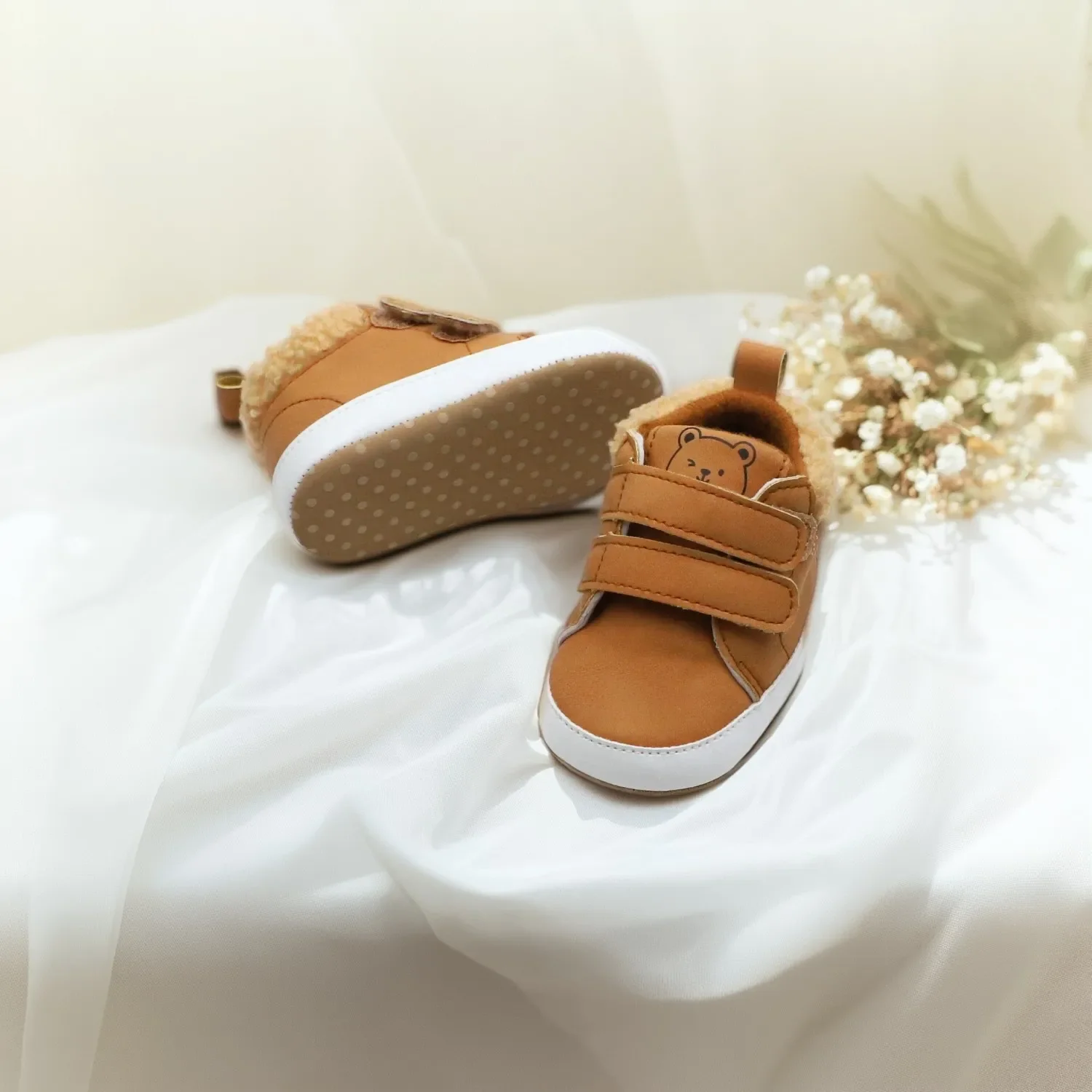 أحذية أطفال للخريف والشتاء، أحذية مشي للأطفال، أحذية مارتن عالية الجودة مضادة للانزلاق، 0-6-12-18 شهرًا، دافئة ومريحة