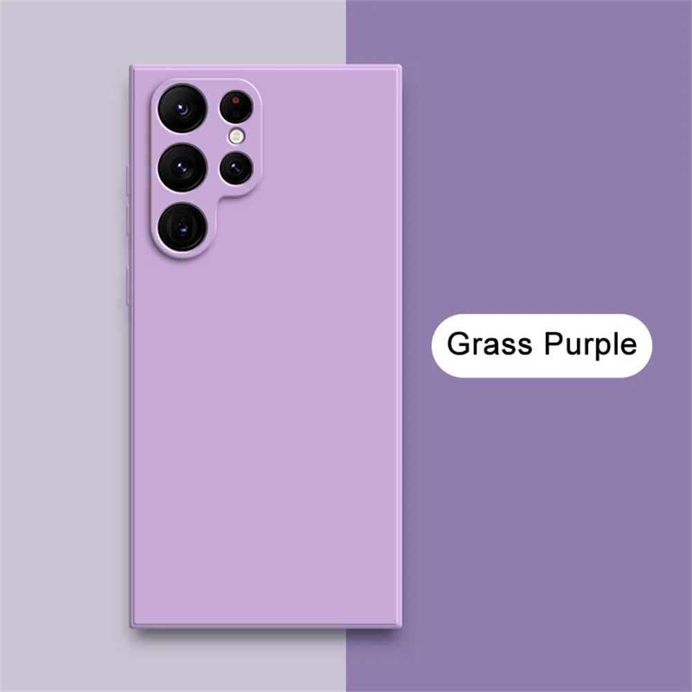 Basic Case for Samsung Galaxy S21 S22 S23 S24 FE S25 Plus Ultra 5G Soft Liquid Silicone Classic Cover