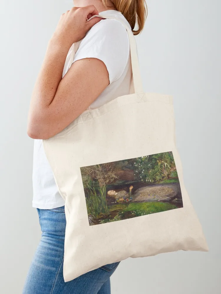 

Ophelia by John Everett Millais (1851) Tote Bag shopper bags for women custom tote bag eco bag folding Shopping bags