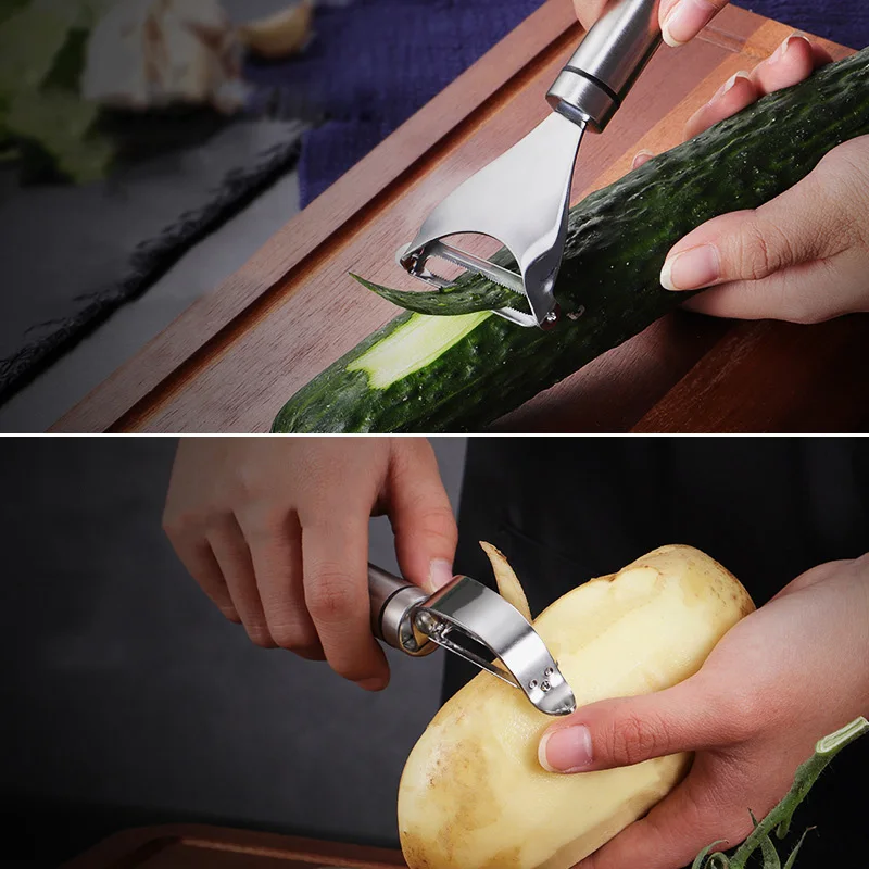 304 Stainless Steel Peeler Fruit Vegetable Multi-function Grater Slice Scraping Fish Scales Carrot Sharp Kitchen AccessoriesTool