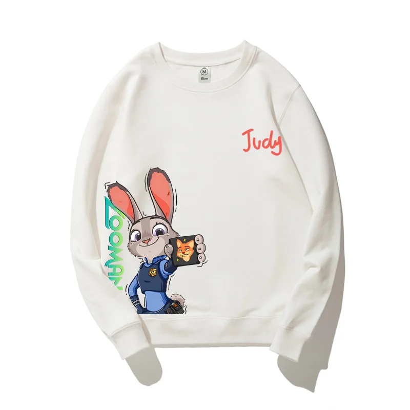 

Disney Crazy Animal City Joint Sweater Spring Autumn Parent-child Jacket Rabbit Judy Nick Couple Clothes Casual and Comfortable