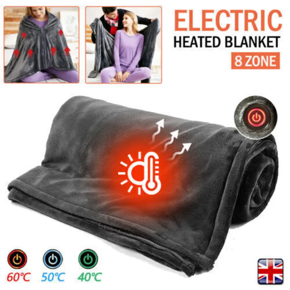 USB Electric Throw Warm Poncho Wrap Blanket Portable Heated Shawl