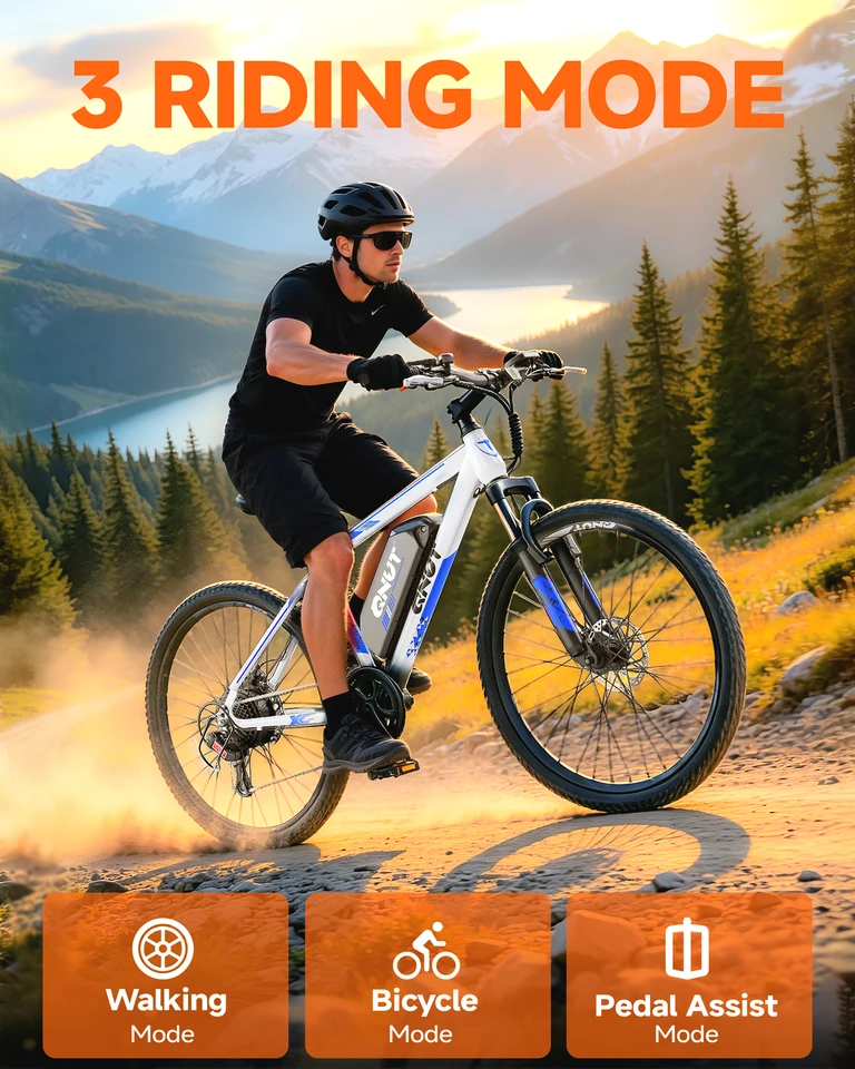 QNUT Victor 4.0 26 Inch Mountain Electric Bike Peak 1000W Motor 36V 7.8Ah Removable Battery Up to 20 Mph Commuter Ebike for Adults and Teens UL2849 Certified 1‑Year Warranty image 7