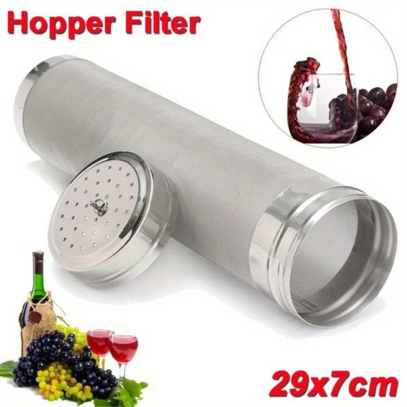 300 Micron Stainless Steel Hop Mesh Filter Homebrew Mesh Beer Filter Strainer Dry Hopper for Home Brew Filter