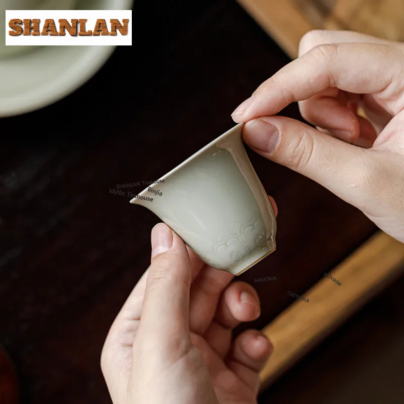 HOYIHM 45ml Honey Glaze Teacup Aesthetic Tea Bowl Tea Pair Tea-tasting Smelling Cup Jianzhan Master Cups Tea Services Supplies