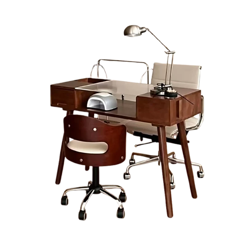 Vintage American Nail Desk Classic Elegant Slim Floating Nail Desk Premium Aesthetic Mesa Manicura Profesional Mesa De Manicure