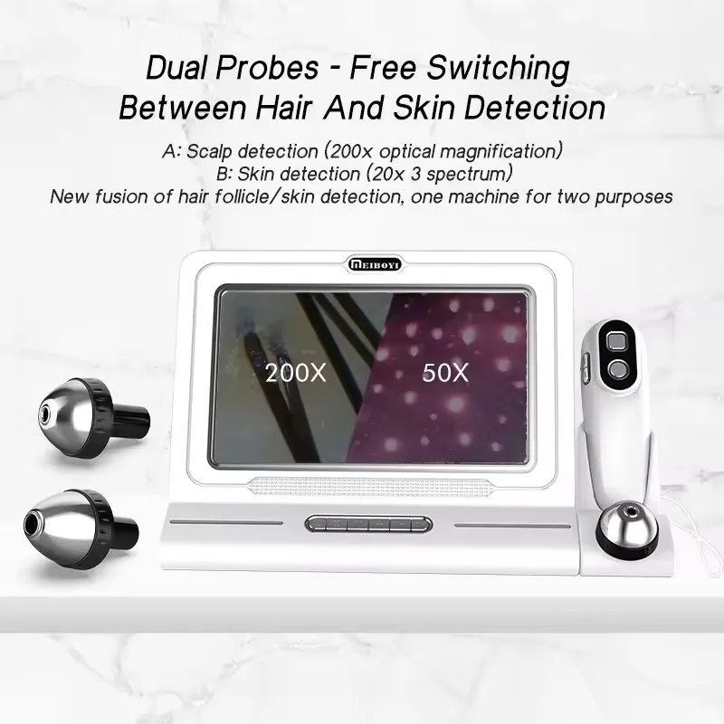Professional 11 Inch Skin Hair Detector Scalp Hair Follicle Moisture Skin Pores Pigment Magnifying Analyzer Skin Pigment Tester