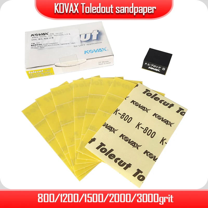 KOVAX Toledout Beauty Repair Sandpaper Cut Into 8PiecesUsed For Car Polishing Sandpaper 800/1200/1500/2000/3000