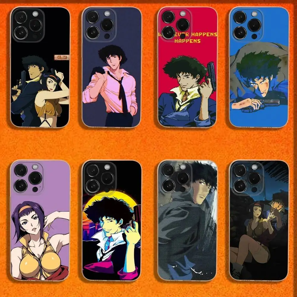 

C-Cowboy B-Bebop Phone Case For iPhone 16,15,14,13,12,11 Plus,Pro,Max,XR,XS,Plus,E,SE4,Mini Transparent Cover