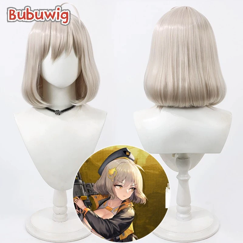 

Bubuwig Синтетические волосы Anis Косплей Парики Игра Nikke The Goddess of Victory Anis 35 см Короткий прямой парик Бобо Термостойкий