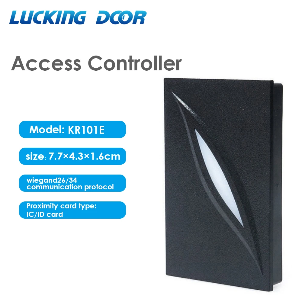 

Waterproof Access Control Card Reader Wiegand 26 34 RFID 125Khz 13.56mhz IC Card Reader Door Access Control System KR101E