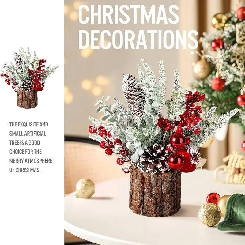desktop-christmas-tree-christmas-decorations-home-ornaments-simulation-pe-bark-barrel-tree
